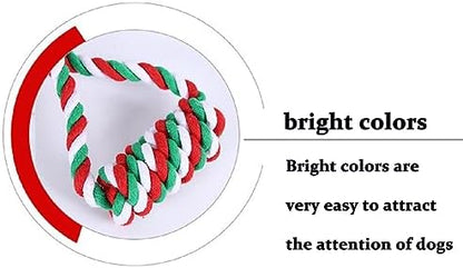 Dog Chew Toys, Christmas Dog Ball Rope Toy Set of 2 - Image 6