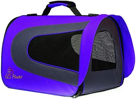 Pawer 18” x 11”x 11” Soft-Sided Foldable Airline Approved Pet Carrier for Cat, Puppy and Small Dog, Washable 600D Oxford Fabric, with Handle and Strap for Carry, Multiple Colors Available - Image 4