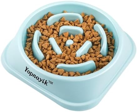 Slow Feeder Dog Bowls for Medium Dogs & Cats by Yopnoyik
