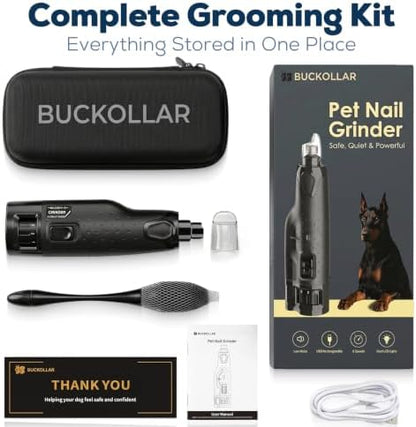 Dog Nail Grinder for Large Dogs, Quiet 6-Speed with LED Light - Image 6
