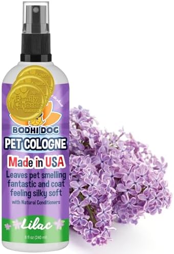 Bodhi Dog Premium Dog Cologne - Deodorizing Dog Perfume & Conditioner for Dogs & Cats - Natural Long Lasting Spray - Keeps Pets Fresh All Day - Gentle & Safe Formula, Made in USA (Lilac 8 Fl Oz) by BodhiDog