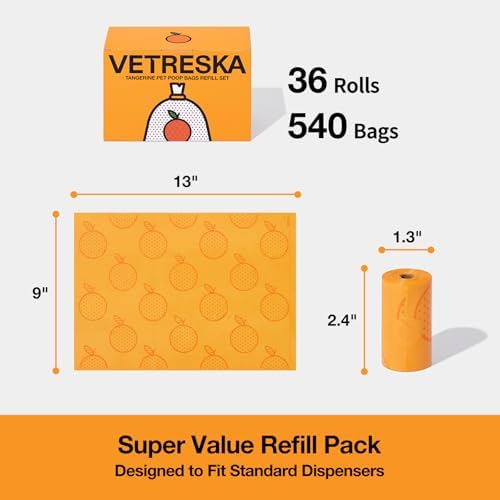 VETRESKA Citrus Scented Dog Poop Bags, 540 Counts, Leak Proof - Image 5