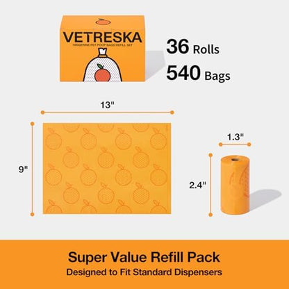 VETRESKA Citrus Scented Dog Poop Bags, 540 Counts, Leak Proof - Image 5