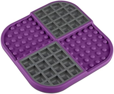 LickiMat Slomo, Cat Slow Feeder Lick Mat, Boredom Anxiety Reducer; Perfect for Food, Treats, Yogurt, or Peanut Butter. Fun Alternative to a Slow Feed Cat Bowl or Dish, Purple - Image 3