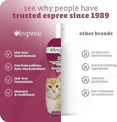 Espree Gentle Fresh Kitten Shampoo & Conditioner, Cat Shampoo, 12oz - Image 5