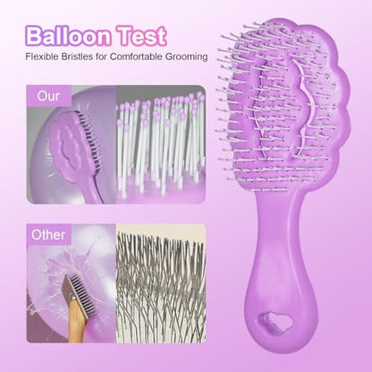 Cloud Shape Small Dog Grooming Brush (Purple) - Image 3