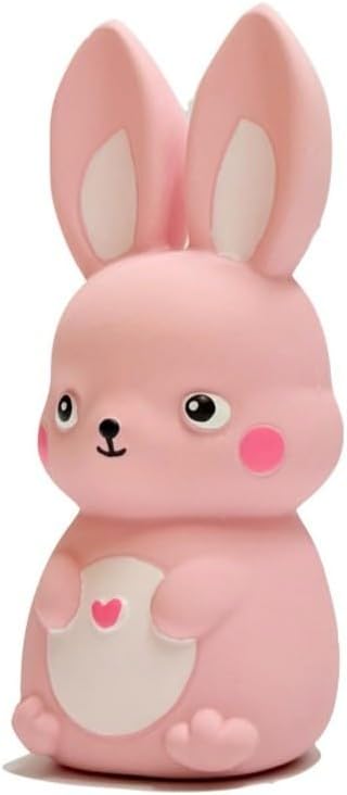 Rubber Squeaky Dog Toys, Latex Dog Squeaky Toys, Easter Bunny Dog Toy, Love Struck Bunny, Small (Pink)