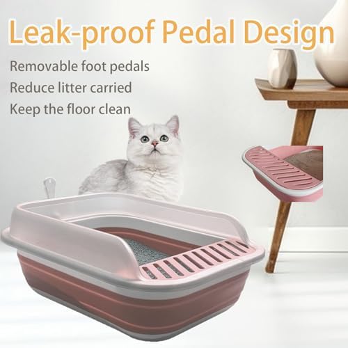 Collapsible Kitten Litter Box Low Entry Small Cat Litter Box L - Image 7