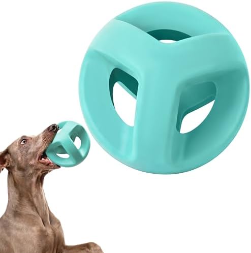 Fida Natural Rubber Dog Balls for Aggressive Chewers, Durable Dog Chew Toys for Large Dogs, Interactive Fetch & Tug of War Toys for Medium Large Breed Non-Toxic Dish Washable,4.5 * 4.5" by Fida