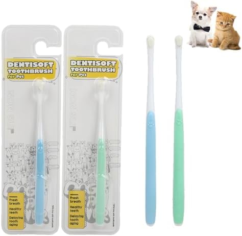 JGocot Small Dog Toothbrush,|Micro Brush Head|Nano Bristle|Soft Pet Toothbrush for Sensitive Gum&Teeth, Dog Teeth Cleaning Kit for Puppy, Kitten, Cats&Miniature Toy Size Dogs by FindmorewithJGocot