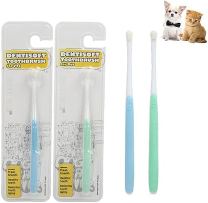 JGocot Small Dog Toothbrush,|Micro Brush Head|Nano Bristle|Soft Pet Toothbrush for Sensitive Gum&Teeth, Dog Teeth Cleaning Kit for Puppy, Kitten, Cats&Miniature Toy Size Dogs by FindmorewithJGocot