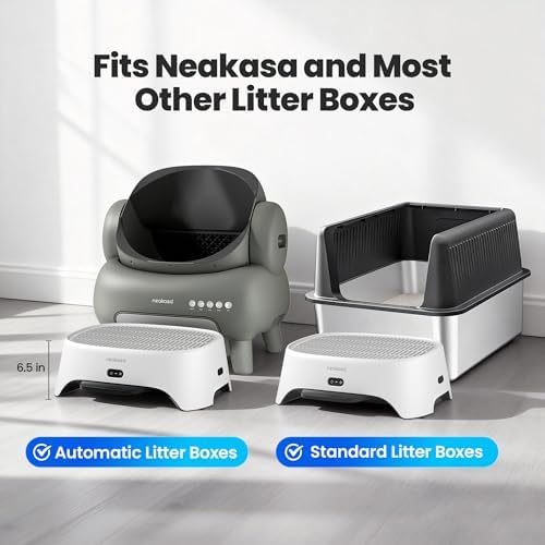 Neakasa Airstep, 2-in-1 Litter Box Air Purifier & Cat Step, 3-Mode Odor, Dust & Pet Hair Control, Air Filter Compatible with M1 Plus / M1 Lite and Most Automatic & Basic Litter Boxes - Image 5