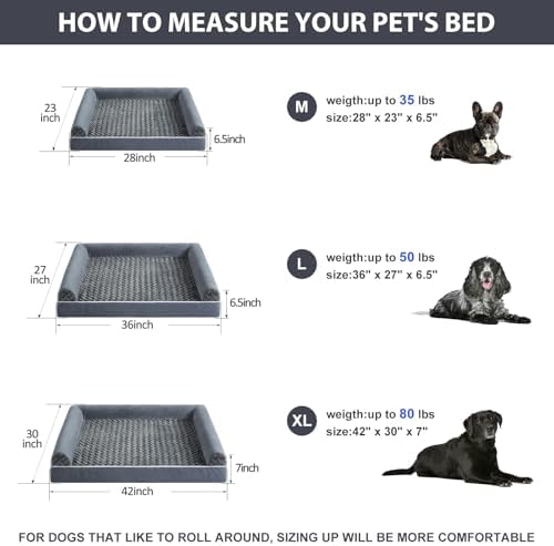 BFPETHOME Orthopedic Washable Large Dog Bed for Senior Dog Comfy Sleep - Image 6