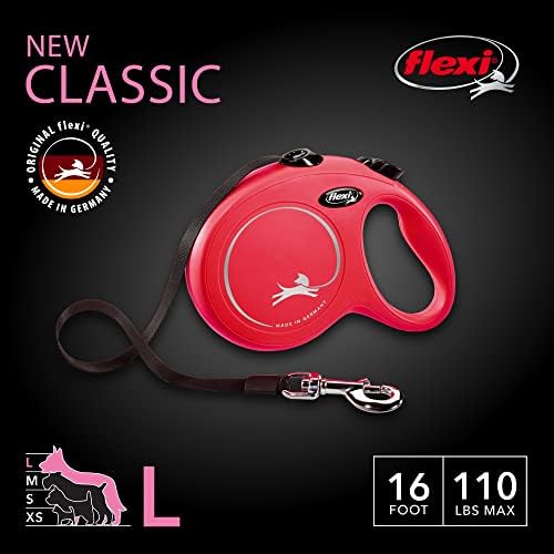 FLEXI® Classic Tape Retractable Dog Leash, Large, 16 ft - Red - Image 2