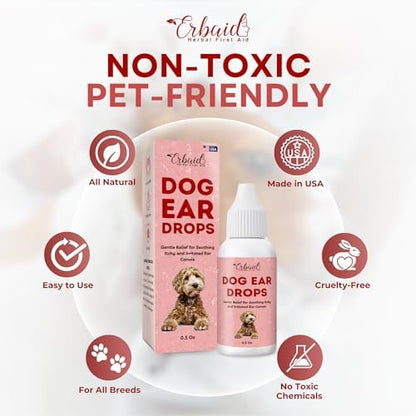Dog Ear Cleaner – All Natural Ear Drops for Dogs Ear Infection – Eliminates Yeast Odor, Loosens Wax, Prevents Infections, Relieves Itching – Safe, Gentle, Effective Itchy Ear Relief, Made in USA - Image 4