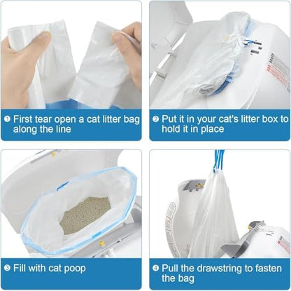 Automatic Cat Litter Box Liners-50 Counts Heavy-Duty Waste Bags - Image 4