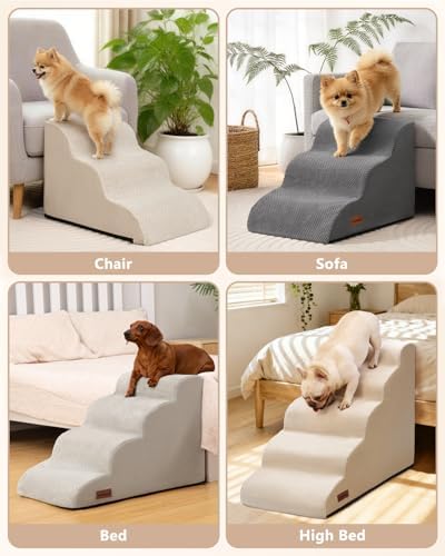 Aodisman Dog Stairs for High Beds,5 Step Pet Ramp for Dogs and Cats,22.4" H - Image 6