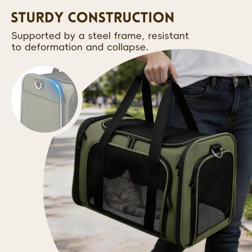 Cat Carrier Soft, Dog Carriers for Small Dog/Large Cat (Up to 16lb) - Image 4