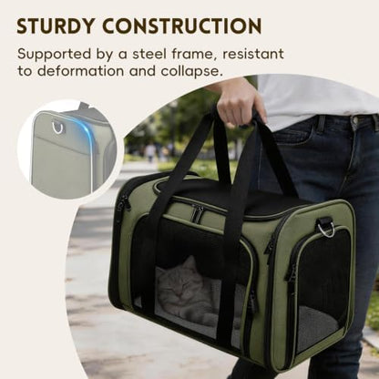Cat Carrier Soft, Dog Carriers for Small Dog/Large Cat (Up to 16lb) - Image 4