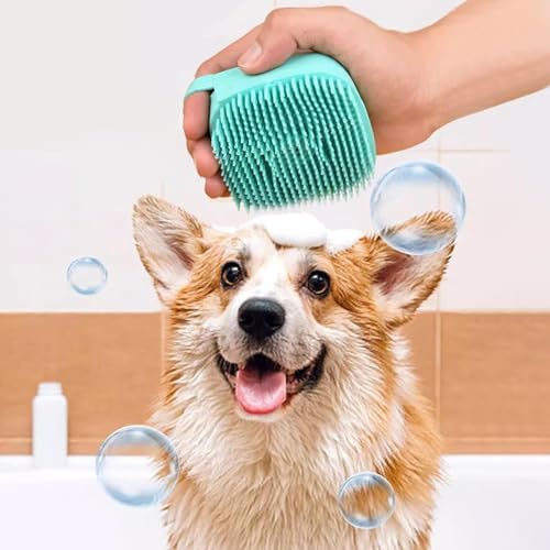 7pcs Pet Grooming Kit, Self-Cleaning Brush Shedding Kit with Nail Clipper, Flea Comb, Shampoo Bath Brush, Finger Toothbrush, Storage Bag (Blue) - Image 4