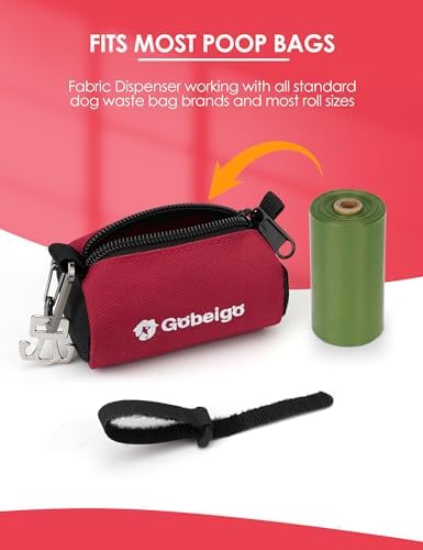 Gobeigo Dog Poop Bag Holder with Used Waste Bag Carrier(Red) - Image 3