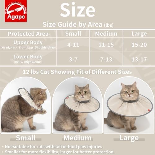 Agape Summer Soft Cat Cone, Lightweight Collar to Stop Licking & Scratching - Image 5