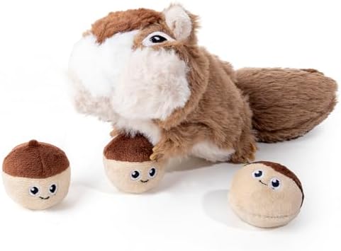 Hollypet Squeaky Hide and Seek Dog Toys for Small and Medium, Pine Cone by Hollypet
