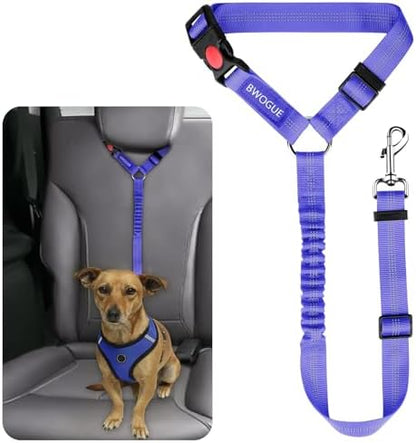 BWOGUE Dog Seat Belt for Car, Headrest Restraint Bungee Lead, Purple by BWOGUEPetHome