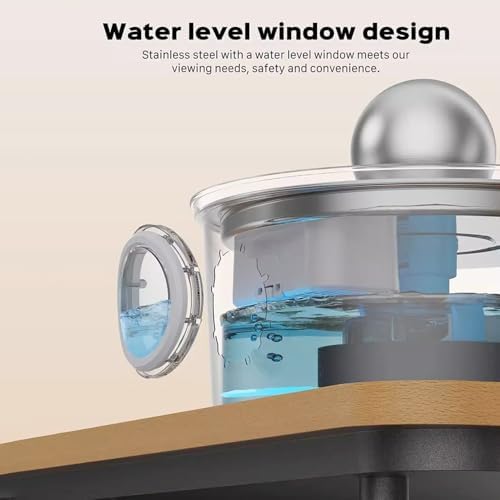 108oz/3.2L Stainless Steel Cat Water Fountain, Ultra-Quiet Pet Fountain with Water-Level Window, Dishwasher Safe, BPA-Free Automatic Water Dispenser for Cats and Dogs - Image 3