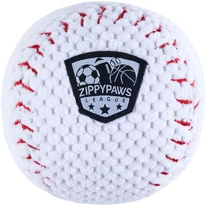 ZippyPaws SportsBallz Dog Squeaky Toys to Keep Them Busy - Baseball by ZippyPaws