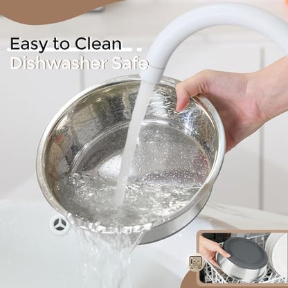 Dog Bowls Durable Non-Slip Stainless Steel Dog Bowls 2-Pack Holds 7 Cups - Image 5