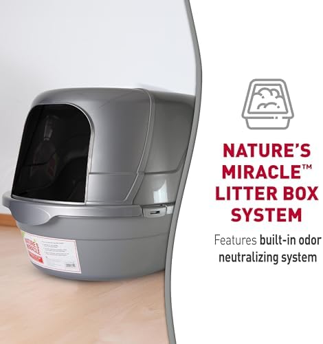 Nature's Miracle Hooded Flip Top Cat Litter Box with Charcoal Filter - Image 3