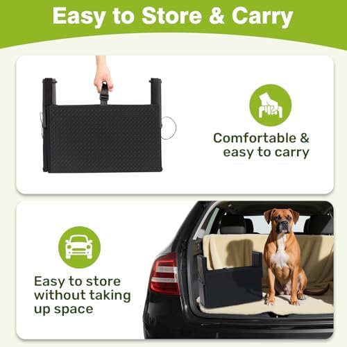 Foldable Dog Car Steps - Upgraded Non-Slip Pet Stairs for Large Dogs, Portable Metal Frame Dog Ramps for High SUV, Truck and Cars, Lightweight Pet Ladder with High Load-Bearing Capacity (6 Steps) - Image 4