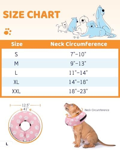 Supet Inflatable Dog Cone Collar Alternative After Surgery, Dog Neck Donut Collar Recovery E Collar, Soft Pet Cone for Small Medium Large Dogs - Image 6