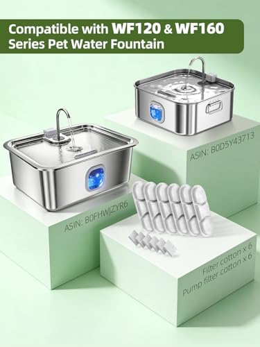 Dog Water Fountain Stainless Steel, 12L/16L Large Pet Water Fountain for Dogs, Dog Water Bowl Dispenser with Water Level Window & LED Light, Super Quiet for S-L Dogs and Multi-Pet (Filters) - Image 5