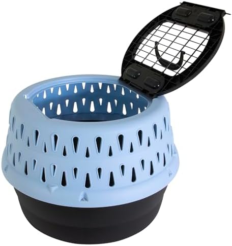 Petmate Get-A-Round Kennel for Cats, up to 20 Pounds, Blue, 19 Inches Wide by Petmate