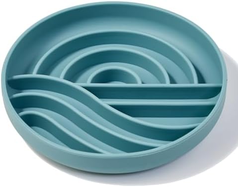 OHMO Slow Feeder Dog Bowl, 7.9" Lick Mat for Dogs, Sunrise, Light Blue by OHMO