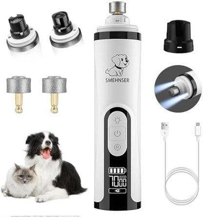 2026 Upgraded Silent Groom Pro Nail Grinder - 3-Speed Cordless Grooming Pro Nail Grinder, Pet Nail Trimmer with 2 LED Light,USB-C Rechargeable & 2 Grinding Wheels for Small Medium Large Dogs and Cats by Unknown