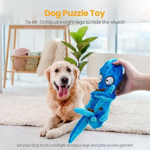 HGB Squeaky Dog Toys No Stuffing Octopus Crinkle for Large Medium Small Dog - Image 5
