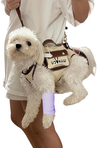 Wakytu Dog Lift Harness Dog Carrier VES Harness Adjustable Leash with Small Puppy Treat Bag,Fits Most Cars,XS by Petshome