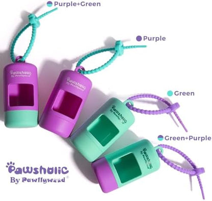 Dog Poop Bag Dispenser Fits All Dog Leash, Poop Bag Holder with Adjustable Silicone Strap, Doggy Walking Accessory, Without Rolls (Purple) - Image 5