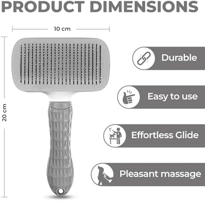 Ultimate Pet Brush - Self-Cleaning Cat & Dog Grooming Tool | Deshedding Brush for Long & Short Hair | Reduces Shedding, Hairballs & Loose Fur | One-Click Hair Removal Comb. - Image 3