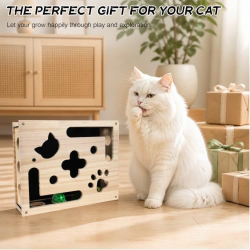 Cat Scratch Puzzle Enrichment Box,Cat Claw Care,Stress-Free Trimming Nails - Image 7