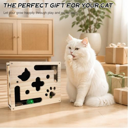 Cat Scratch Puzzle Enrichment Box,Cat Claw Care,Stress-Free Trimming Nails - Image 7