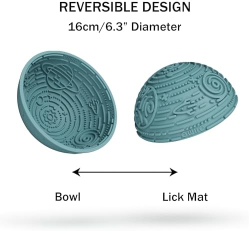 OHMO Slow Feeder Bowl & Lick Mat for Dogs, Galaxy Design, 6.3", Light Blue - Image 4