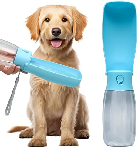 Portable Dog Water Bottle 19oz Blue by VEPOUYUDIRECT