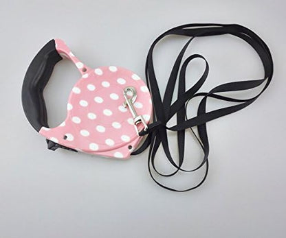 Blovess Yueton 16.5 ft Pet Dog Cat Puppy Retractable Leash Traction Rope Walking Lead Leash (Pink) - Image 5