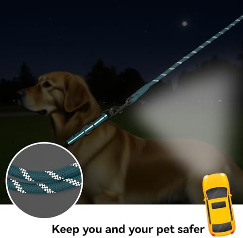 Long Dog Training Leash，Heavy Duty Reflective Rope Lead for Small Medium Large Dogs ，6FT 10FT 15FT 30FT 50FT for Training, Walking, Backyard, Camping - Image 3