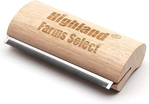 Professional Deshedding Grooming Tool for Dogs & Cats,Wood Pets Groomer 5In by Highland+Farms+Select