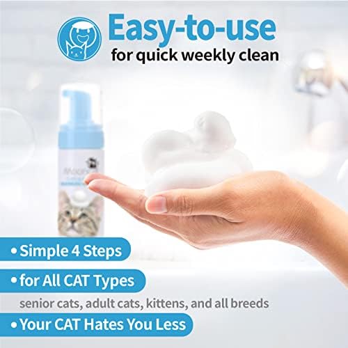 Mooncat Long Hair Cat Shampoo & Grooming Brush Set — Waterless, No Rinse - Image 4